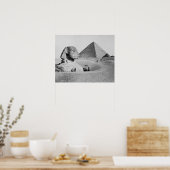 De Grote Sfinx, 1877. Oude foto Poster (Keuken)