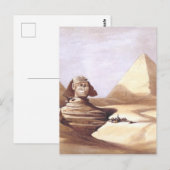 De grote sfinx, de piramides van Gizeh Briefkaart (Voorkant / Achterkant)