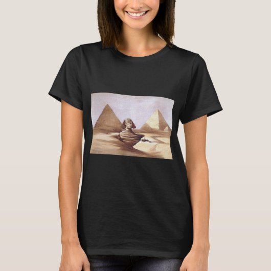 De grote sfinx, de piramides van Gizeh T-shirt (Voorkant)