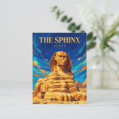 De Grote Sfinx Egypte Briefkaart (Staand voorkant)