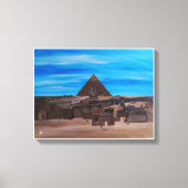 De Grote Sfinx en de Piramide van Khafre Canvas Afdruk (Voorkant)