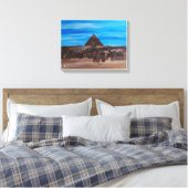 De Grote Sfinx en de Piramide van Khafre Canvas Afdruk (Insitu (Slaapkamer))