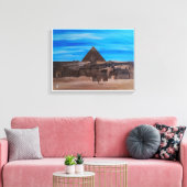 De Grote Sfinx en de Piramide van Khafre Canvas Afdruk (Insitu (Woonkamer))