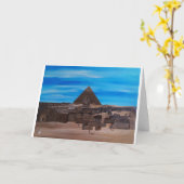 De Grote Sfinx en de Piramide van Khafre Kaart (Gele Bloem)