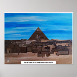 De Grote Sfinx en de Piramide van Khafre Poster