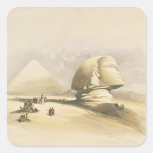 De Grote Sfinx en de Pyramiden van Giza, uit "E Vierkante Sticker
