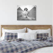 De Grote Sfinx & piramides, 1878 Canvas Afdruk (Insitu (Slaapkamer))