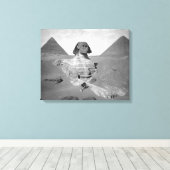 De Grote Sfinx & piramides, 1878 Canvas Afdruk (Insitu (Houten vloer))