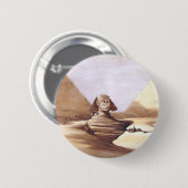 De Grote Sfinx, Piramides van Giza Ronde Button 5,7 Cm (Voorkant /achterkant)