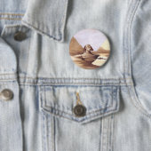 De Grote Sfinx, Piramides van Giza Ronde Button 5,7 Cm (In situ)