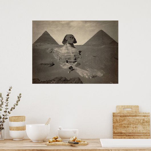 De Grote Sfinx van Giza, Egypte - Poster (Keuken)