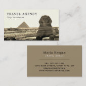 De Grote Sfinx van Giza, Egypte, reisagent Visitekaartje (Voorkant / Achterkant)