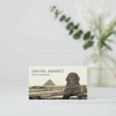 De Grote Sfinx van Giza, Egypte, reisagent Visitekaartje (Staand voorkant)