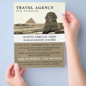 De Grote Sfinx van Giza, Egypte, Reisbureau Flyer (Hand)