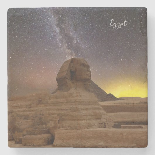 De grote sfinx van Giza Stenen Onderzetter (Voorkant)