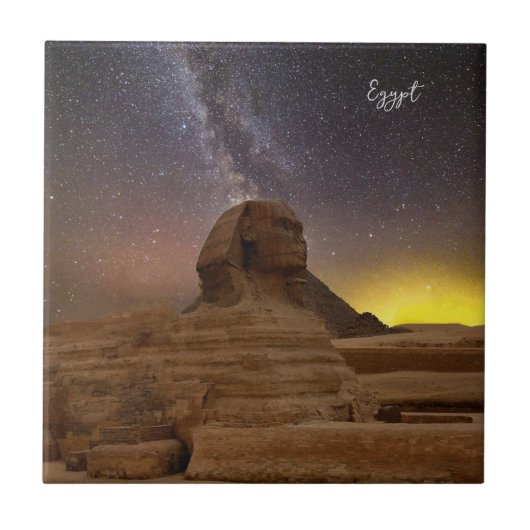 De grote sfinx van Giza Tegeltje (Voorkant)