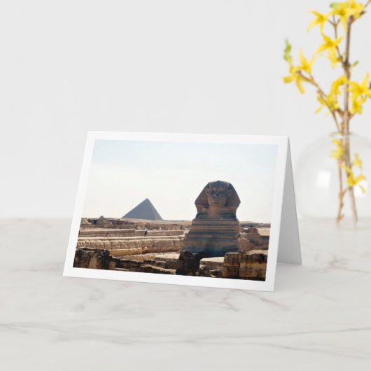 De grote sfinx van Gizeh, piramides van Gizeh, Caï Kaart (Gele Bloem)