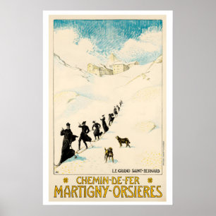 De Grote Sint-Bernhardpas Spoorweg Poster