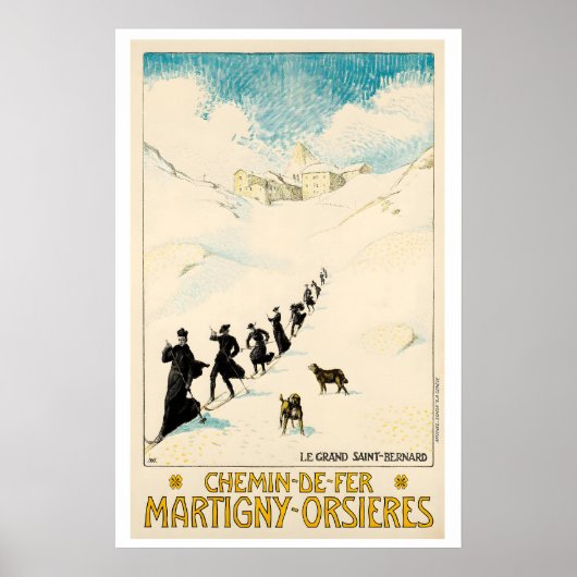 De Grote Sint-Bernhardpas Spoorweg Poster (Voorkant)