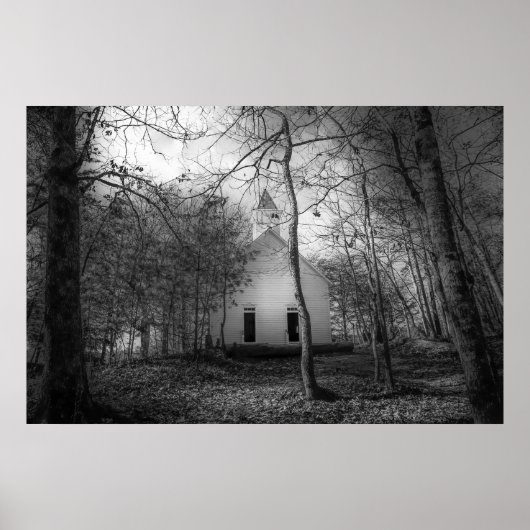 De Grote Smoky Mountains Cades Cove Old Church Poster (Voorkant)