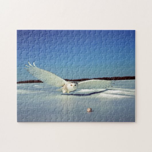 De Grote Sneeuwuil Roofvogel Legpuzzel (Horizontaal)