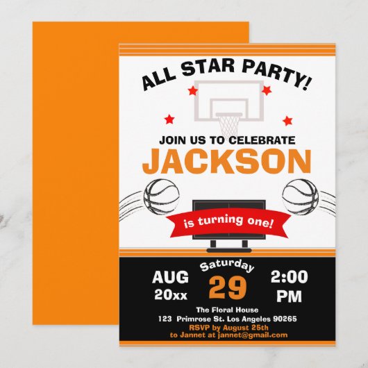 De grote sportsport van de one Basketball Court Kaart (Voorkant / Achterkant)