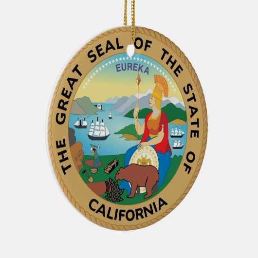 De Grote Staat Californië Keramisch Ornament (Rechts)