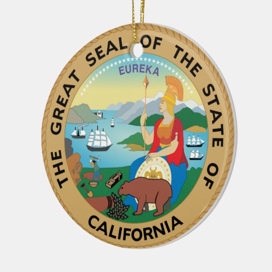De Grote Staat Californië Keramisch Ornament (Links)