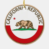 De Grote Staat Californië Keramisch Ornament (Achterkant)