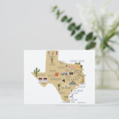 De Grote Staat Texas Briefkaart (Staand voorkant)