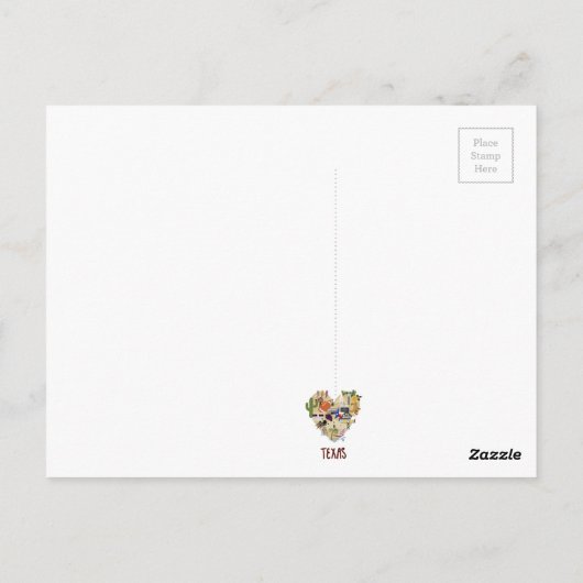 De Grote Staat Texas Briefkaart (Achterkant)
