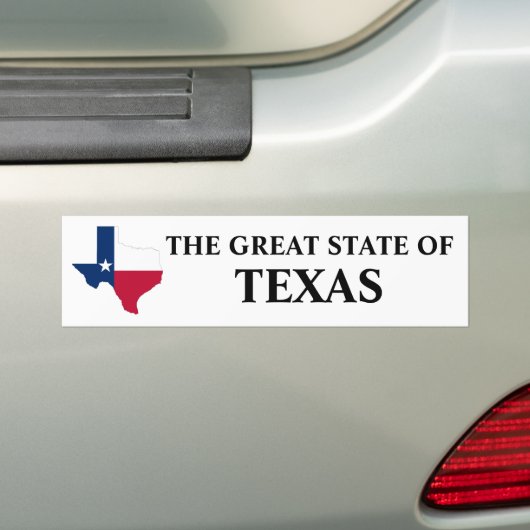 De grote staat Texas Bumpersticker (Op auto)