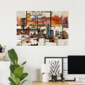 De grote staat Texas Print (Thuiskantoor)