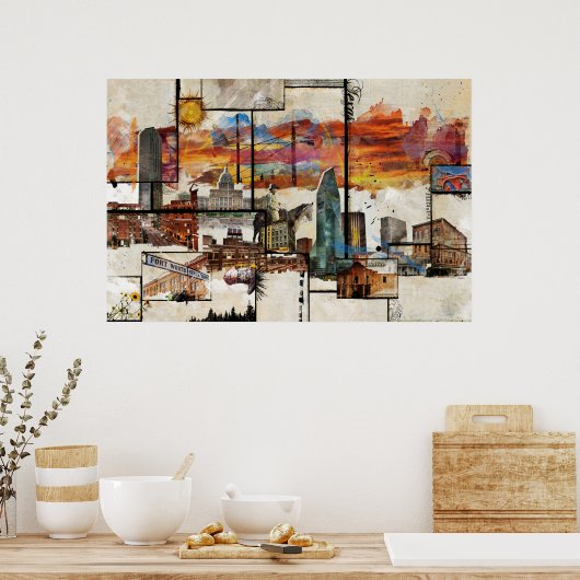 De grote staat Texas Print (Keuken)