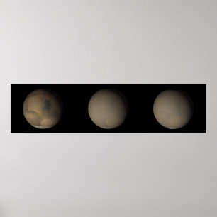 De grote stofwolken van 2001 op Mars Poster