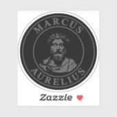De grote stoïcijn Marcus Aurelius (grijs) Sticker (Vel)