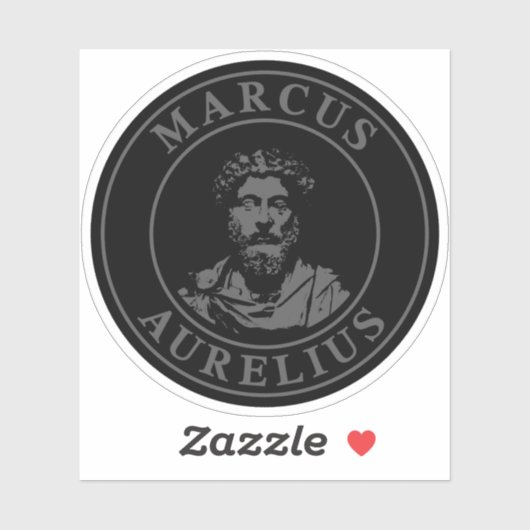 De grote stoïcijn Marcus Aurelius (grijs) Sticker (Vel)