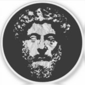 De Grote Stoïcijn Marcus Aurelius - v3 wit Sticker (Voorkant)
