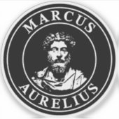 De grote stoïcijn Marcus Aurelius (wit) Sticker (Voorkant)