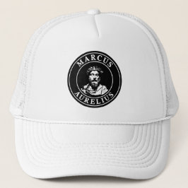 De grote stoïcijn Marcus Aurelius (wit) Trucker Pet