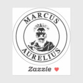 De grote stoïcijn Marcus Aurelius (zwart) Sticker (Vel)