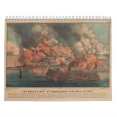 De grote strijd in Charleston 1863 burgeroorlog Kalender (Hoes)