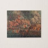 De grote strijd in Charleston 1863 burgeroorlog Legpuzzel (Horizontaal)