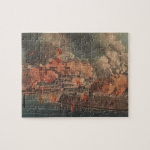 De grote strijd in Charleston 1863 burgeroorlog Legpuzzel