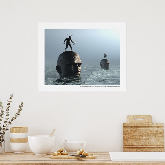 De grote strijd tegen de chef-koks poster (Keuken)