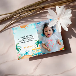 De grote, Surf Verjaardagsfoto Bedankkaart