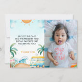 De grote, Surf Verjaardagsfoto Bedankkaart (Voorkant)