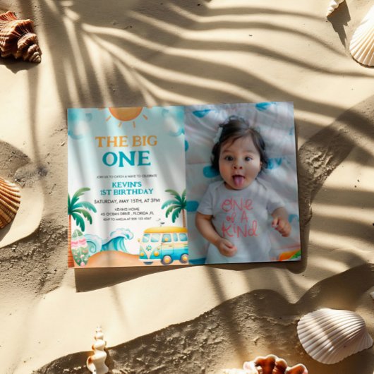 De grote, Surf Verjaardagsfoto Kaart