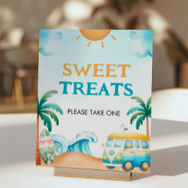 De grote, Surf Verjaardagstraktaties Teken Reclamebord Met Voetstuk