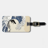 De Grote Surfer van Kanagawa Bagagelabel (Voorkant horizontaal)
